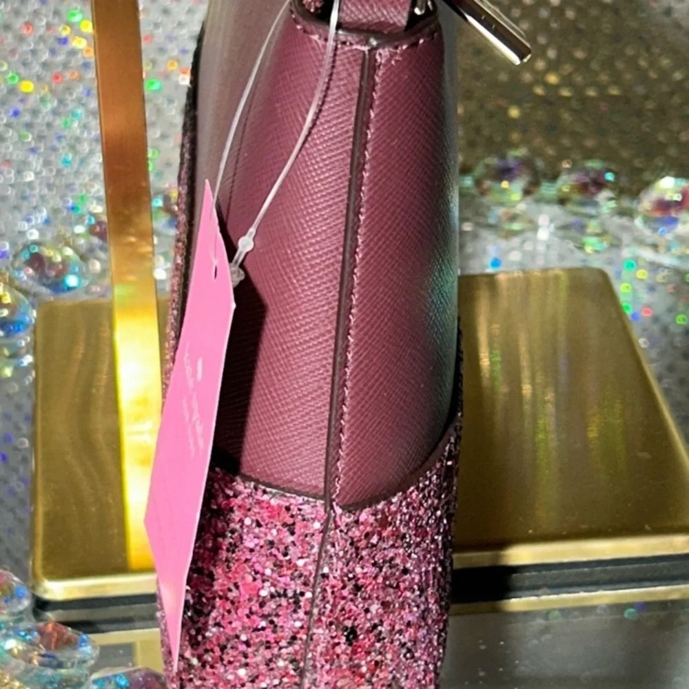 NWT Kate Spade Purple and Pink Glitter Shoulder Bag